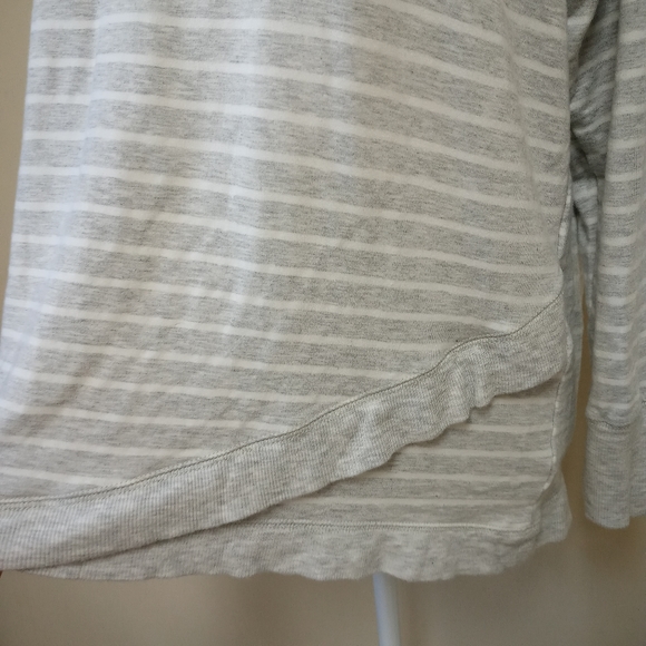 Active Life Modal Athleisure Gray Striped Soft top - Picture 5 of 14